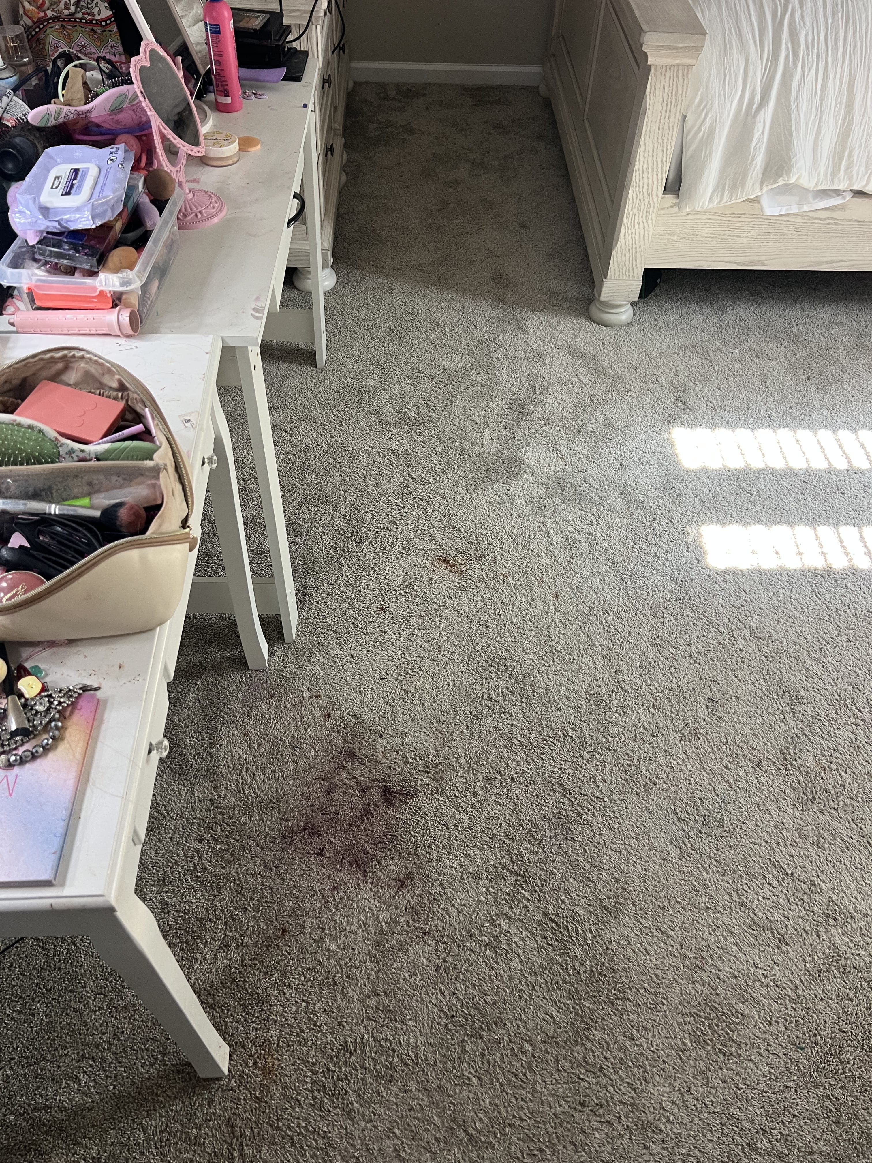 Wall-to-wall carpet before deep cleaning in Jacksonville, FL