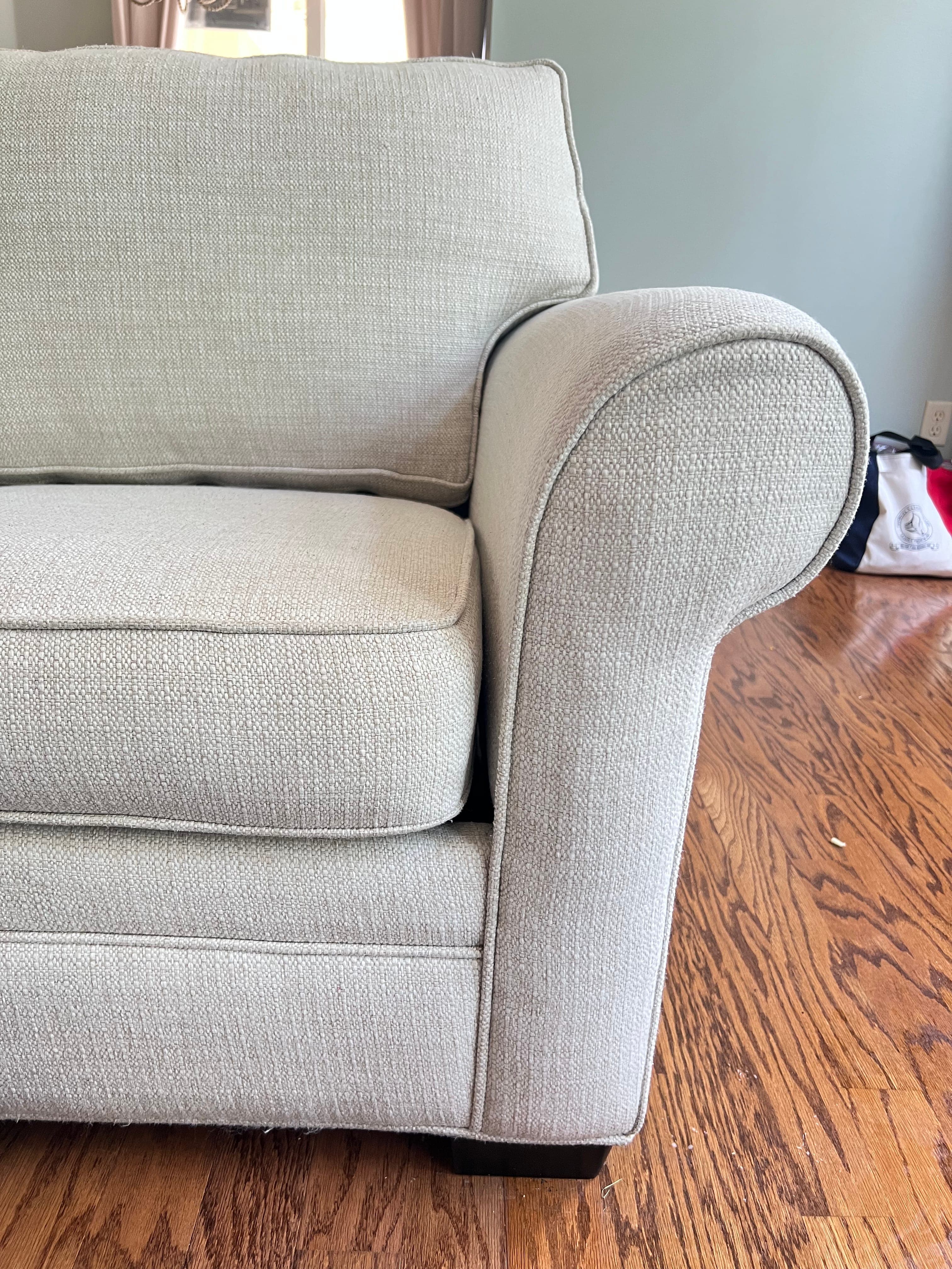 Couch after professional upholstery cleaning in Jacksonville, FL