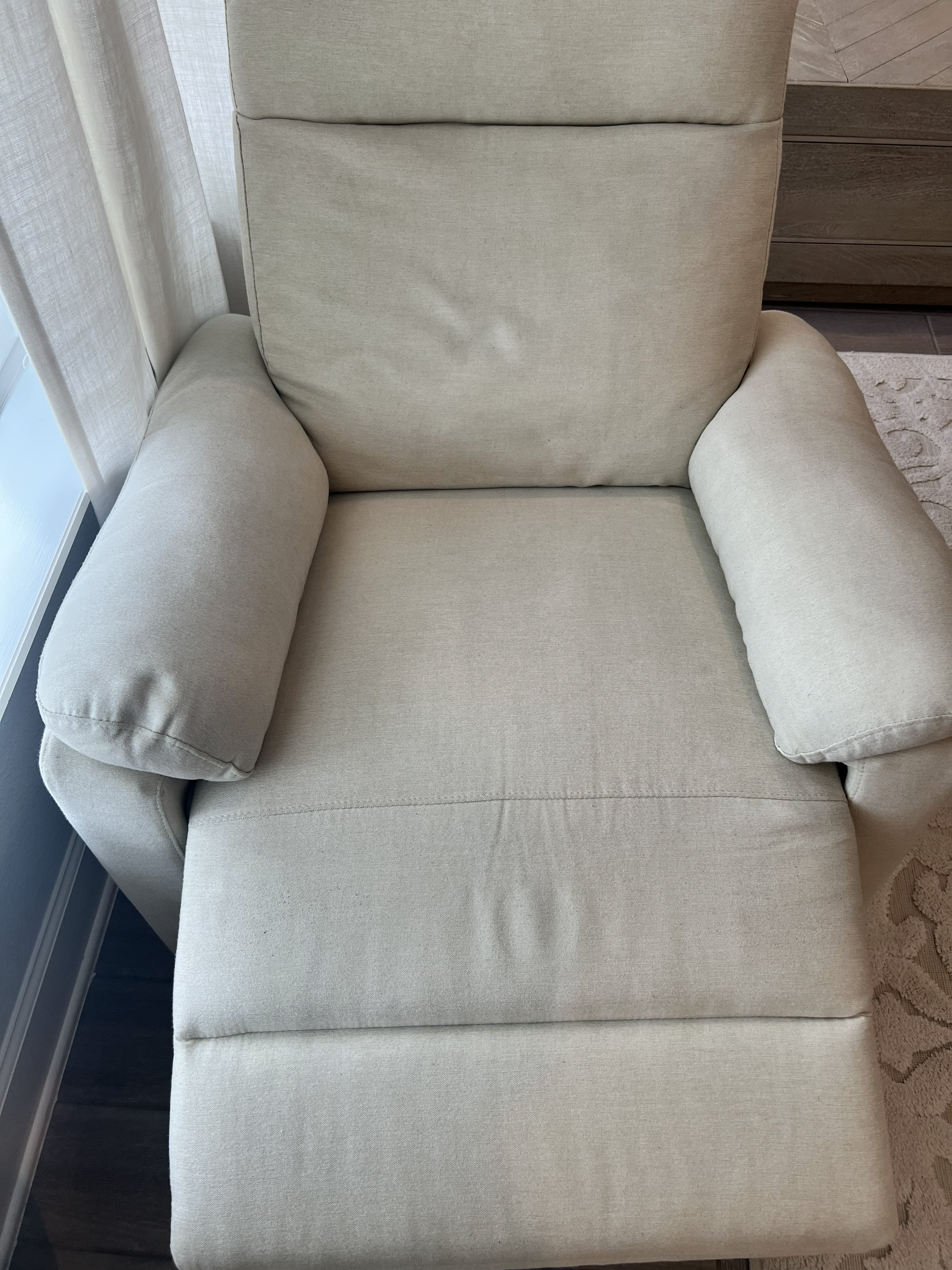 Recliner chair after professional upholstery cleaning in Jacksonville, FL